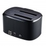 Docking Station  d’accueil  pour 2 disques dur avec bouton "cloner disque" . Compatible Linux Ubuntu & Windows