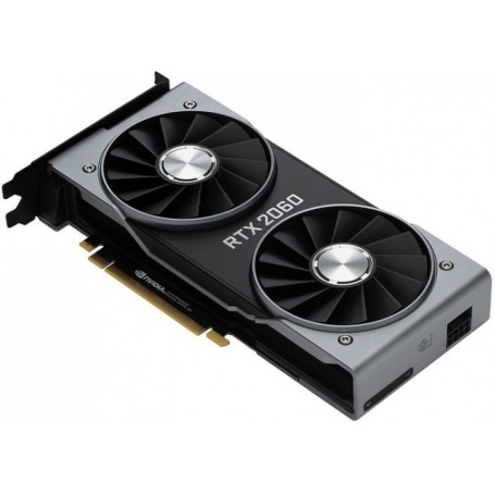 Carte Vidéo Nvidia Geforce RTX 2060 6Go supporte jusqu'a 3 écrans  (nécessite 550W)