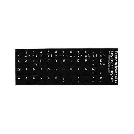 Sticker autocollant clavier AZERTY Français 15*15