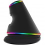 Souris Ergonomique RGB DELUX sans fil droitier Noir