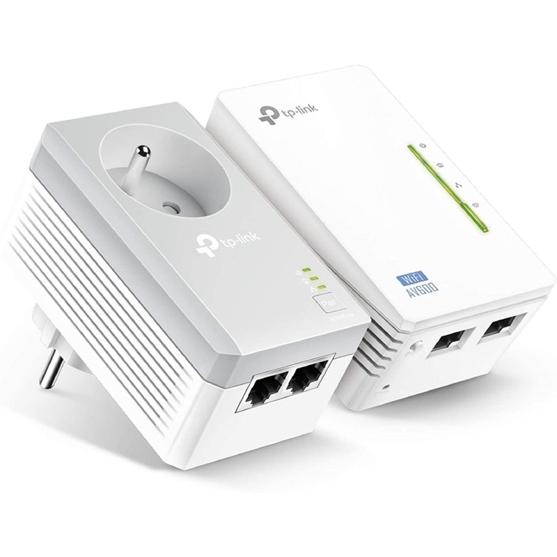 TP-Link CPL 600 Mbps avec Prise Intégrée et Ports Ethernet, Prise CPL