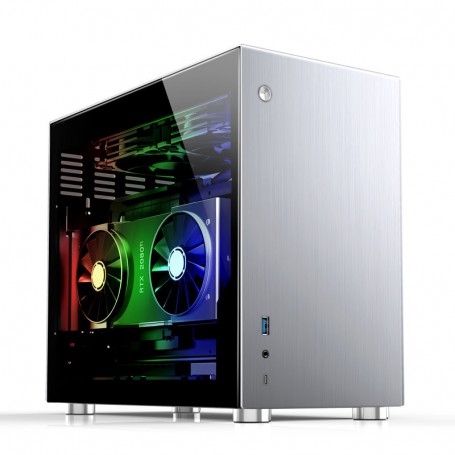 BOÎTIER PC ITX INOTE PC-V10 Gris Mini ITX Verre Trempé