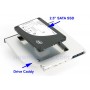 Rack Slim 9.5mm pour disque dur supplémentaire à la place du DVD SATA