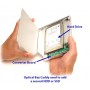 Rack Slim 9.5mm pour disque dur supplémentaire à la place du DVD SATA